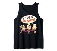 Apoyo mi opinión. Diseño Divertido de pájaros de cacatúa. Camiseta sin Mangas