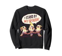 Apoyo mi opinión. Diseño Divertido de pájaros de cacatúa. Sudadera