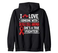 Apoyo para Combatientes de la Cinta roja para la concienciación sobre la Anemia falciforme Sudadera con Capucha