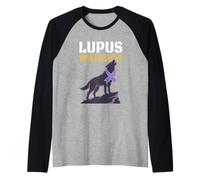 Apoyo para Enfermedades crónicas para Enfermedades autoinmunes del Guerrero del Lupus Camiseta Manga Raglan