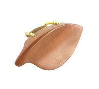 Apoyo para la barbilla para violín Mentonera de boj for violín, tamaño 4/4, accesorios montaje for con abrazadera for mentón, mentonera parte soporte estándar(Model A gold)