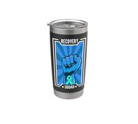 Apoyo Squad Adicción Recuperación Conciencia Sobriedad Vaso térmico de acero inoxidable de doble pared