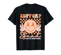 Apoyo Squad Prader Willi Síndrome Sonrisa Naranja Cinta PWSD Camiseta