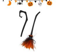 Apoyos de escoba de bruja, escoba de bruja de Halloween,Apoyos de escoba de bruja cosplay de Halloween - Herramienta de decoración en forma clásica para casa encantada, fiesta de cosplay, fiestas