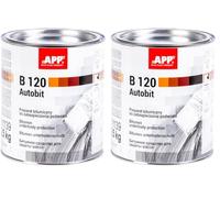 App B120 Autobit - Protección bituminosa para chasis de Coche | Pintura antigravilla con propiedades antioxidantes, fonoabsorbentes, antirruido y anticorrosivas para aplicar con Pincel | 1,3 kg