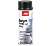 APP Bumper Paint Spray 2 en 1 - Pintura texturizada en spray para parachoques, molduras laterales, carcasas de retrovisores y más | 400 ml | Negro satinado