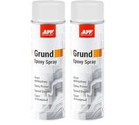 APP Epoxy Grund - Imprimación Spray Epoxi | Imprimación antióxido para metal : Protección contra la Corrosión | Pintura Antioxido Metal | Gris claro | 500 ml (Paquete de 2)