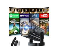 [App Integrada & 2026 Nuevo] Mini Proyector 4K 1080P FHD Proyector Portátil Vídeo con WiFi 6 y BT 5.4 Proyector Vídeo Función Enfoque Automático y Corrección Trapezoidal USB/HDMI/PC, Negro