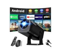 [App Integrada & 2026 Upgraded] Mini Proyector 4K 1080P Proyector Vídeo con WiFi 6 Bluetooth 5.2 Support Gira 270° Corrección Trapezoidal Automática para HDMI/TV Stick/PC/USB, Negro