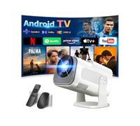 [App Integrada & 2026 Upgraded] Mini Proyector 4K 1080P Proyector Vídeo con WiFi 6 Bluetooth5.2 Support Gira 270° Corrección Trapezoidal Automática para HDMI/TV Stick/USB/PC, Blanco