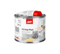 APP Poly Plast - Masilla de poliéster universal bicomponente | Masilla de carrocero coche, ideal también para metal, hierro, plástico, aluminio, hormigón y madera | Beige claro | 0,2 kg