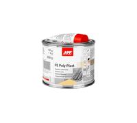 APP Poly Plast - Masilla de poliéster universal bicomponente | Masilla de carrocero coche, ideal también para metal, hierro, plástico, aluminio, hormigón y madera | Beige claro | 0,2 kg