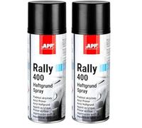 APP Rally 400 Acryl Primer Spray - Imprimación Universal | Imprimacion spray con excelente agarre | Pintura spray imprimacion para carrocería, metal, plástico y madera | 400ml | Negro (Paquete de 2)