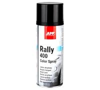 APP Rally 400 Color Spray - Pintura spray negro brillo | Pintura para coche, madera, metal | Spray pintura negra para para todo tipo de superficies, alta cobertura | 400 ml