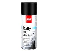 APP Rally 400 Color Spray - Pintura spray negro mate | Pintura para coche, madera, metal | Spray pintura negra para para todo tipo de superficies, alta cobertura | 400 ml
