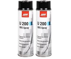 App U200 UBS Spray protector de bajos del coche | Pintura antigravilla coche en spray | Protección de bajos antigravilla, anticorrosión y antiruido | Spray antigravilla negro | 500 ml | Negro