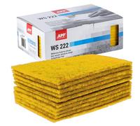 APP WS 222 Estropajo abrasivo no tejido, paquete de 10 (150 x 230 mm), amarillo | Abrasivo de vellón grano grueso 1000-1200 para lijar madera, metal y acero inoxidable