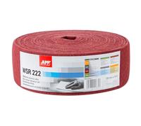APP WSR 222 Rollo estropajo abrasivo, 100 mm x 10 m, rojo | Abrasivo de vellón grano grueso 320-360 para lijar madera, metal y acero inoxidable