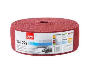 APP WSR 222 Rollo estropajo abrasivo, 100 mm x 10 m, rojo | Abrasivo de vellón grano grueso 320-360 para lijar madera, metal y acero inoxidable