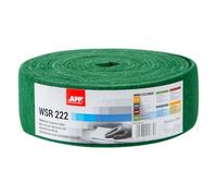 APP WSR 222 Rollo estropajo abrasivo no tejido, 100 mm x 10 m, verde | Abrasivo de vellón grano grueso 240-280 para lijar madera, metal y acero inoxidable