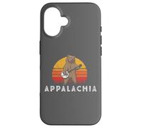 Appalachia Bluegrass Banjo Bear Funny Retro Carcasa para iPhone 16