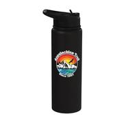 Appalachian Trail Scene Retro Vintage Sky & Mountain Stainless Steel Insulated Water Bottle