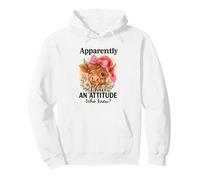Apparently I Have An Attitude Highland Cow Funny Bow Glasses Sudadera con Capucha