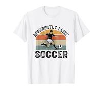 Apparently I Like Soccer Season Funny Game Day Mom Dad Fan Camiseta