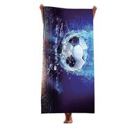 APPCRFM Toalla de Futbol, Toallas de Playa de Dibujos Animados, Toallas Baño Grandes de Secado Rápido, Toalla De Baño De Viaje Súper Suave Personalizada, Mejores Amigos, 75 * 150CM