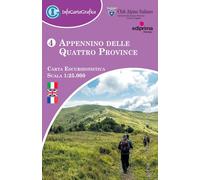 Appennino delle Quattro Province. Carta escursionistica 1:25.000. Ediz. multilingue (Appennino Piacentino)