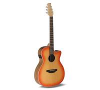 Applause AEO-69-HB - Guitarra acústica eléctrica con tapa de pícea maciza, base Ovangkol, corte de miel, color mate