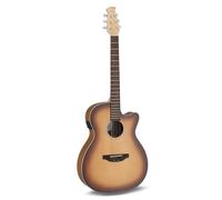 Applause AEO-69-PB - Guitarra acústica eléctrica con tapa de pícea maciza, base Ovangkol, corte de melocotón, mate