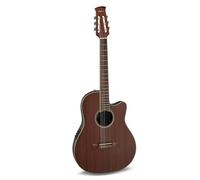 Applause Classic Nylon E-Guitarra acústica de concierto - Traditional AB24C Mid Cutaway Nylon - Cuerpo Roundback Lyrachord mid-depth - Preamplificador AP3TP - Tapa de caoba - Natural Satin - AB24CM-4S