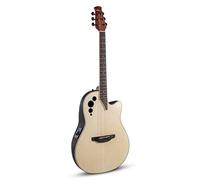 Applause E-Guitarra acústica Elite AE44 Mid Cutaway - Cuerpo Roundback Lyrachord Mid-Depth - Preamplificador AP3TP- Tapa de abeto - Natural Satin - AE44-4S