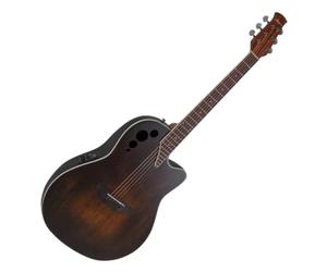 Applause E-Guitarra acústica Elite AE44 Mid Cutaway - Cuerpo Roundback Lyrachord Mid-Depth - Preamplificador AP3TP- Tapa de abeto - Vintage Varnish Satin - AE44-7S