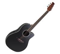 Applause Guitarra Electroacústica Traditional AB24 Mid Cutaway - Cuerpo Roundback Lyrachord Mid-Depth - Preamp AP3TP - Tapa de Abeto - Black Satin - AB24-5S
