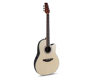 Applause Guitarra Electroacústica Traditional AB24 Mid Cutaway - Cuerpo Roundback Lyrachord Mid-Depth - Preamp AP3TP - Tapa de Abeto - Natural Satin - AB24-4S