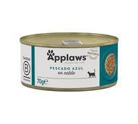 Applaws 100% Natural Comida Húmeda para Gatos, Pescado Oceánico En Caldo, 70 g Lata (Pack de 24)