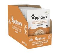 Applaws 100% Natural Wet Cat Food, Chicken Breast with Tuna Fillet in Broth - Pack of 12 x 70g Pouch