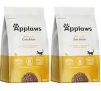 Applaws Alimento Seco Completo para Gatos Adultos, sin Cereales de Pollo - 400g Bolsa Resellable (Paquete de 2)