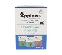 Applaws Cat Comida Húmeda en Sobres para Gatos con Caldo de Pescado Multipack - 12 unidades x 70gr