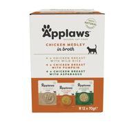 Applaws Cat Comida Húmeda en Sobres para Gatos con Caldo de Pollo Multipack - 12 unidades x 70gr