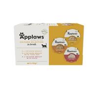 Applaws Tarrinas Gatos Adultos Multipack Selección de Pollo en Caldo 8 x 60 gr
