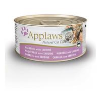 Applaws Comida Húmeda para Gatos 24 latas x 70 Gr Varios Sabores Senior Gatitos Todas Las Edades (Caballa Y Sardina)