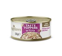 Applaws Comida Húmeda para Perros 100% Natural, Pechuga de Pollo con Pato en Salsa, Paquete de 12 Latas de 156g