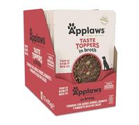 Applaws Comida Húmeda para Perros Natural, Res sin Granos con Verduras en Salsa, Paquete de 12 Bolsitas de 85g
