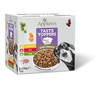 Applaws Comida Húmeda para Perros Natural, Surtido de Carne sin Granos con Verduras en Estofado, Paquete de 8 Latas de 156g