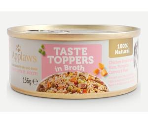 Applaws Lata Topper Perros Pollo, Jamón y Verduras en Caldo 1 unidad - 156 gr