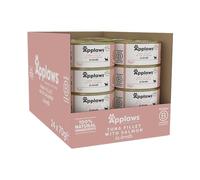 Applaws, latas de Comida húmeda Natural para Gatos, atún con salmón en Caldo, 24 x 70 g