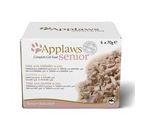 Applaws Natural para Gatos sénior, Comida húmeda, selección de sabores en gelatina, 6 x 70 g